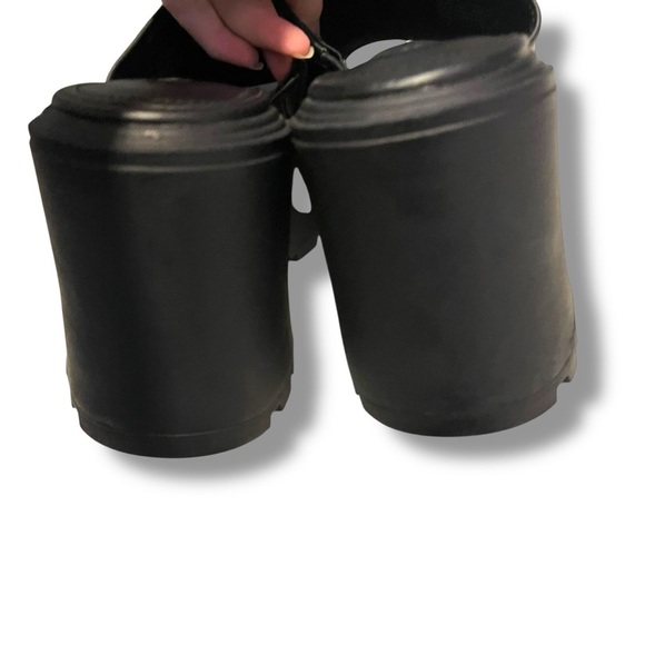 Windsor Smith Fantasize Heel Womens 9 Leather Chunky Platform Open Toe - Picture 4 of 6